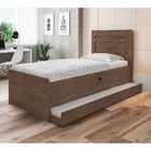 Cama Bibox com Baú Larissa – Chocolate