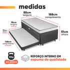 Cama Bibox Com Baú Solteiro Ortopédica Com Cama Auxiliar Conj