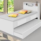 Cama Bibox Solteiro Ayla Branca com Colchões