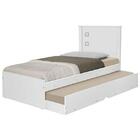 Cama Bibox Solteiro Barcelona Branco Com Colchões