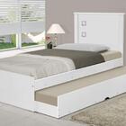 Cama Bibox Solteiro Barcelona Branco Com Colchões
