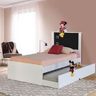 Cama Bibox Solteiro Barcelona Branco E Preto - Tebarrot