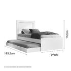 Cama Bibox Solteiro Luara Branco Com 02 Colchões Cambel