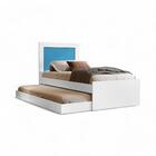 Cama Bibox Solteiro Luara Branco Com Aplique Cambel