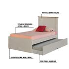 Cama Bibox Solteiro Reino Off White G68 - Gran Belo