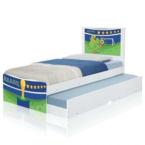 Cama Bicama Juvenil Adesivada Copa Do Mundo Brasil