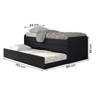 Cama Bicama Quarto Solteiro Juliette Com Auxiliar E Gavetas