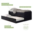 Cama Bicama Quarto Solteiro Juliette Com Auxiliar E Gavetas