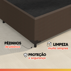 Cama Box 0,79 M Com 38cm De Altura Prince Suede Marrom