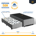 Cama Box + Auxiliar De Espuma Bicama Unique Solteiro 88 cm