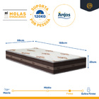 Cama Box + Auxiliar Solteiro + Colchão Anjos De Molas 88 cm