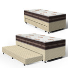Cama Box + Auxiliar Solteiro + Colchão Anjos De Molas 88 cm
