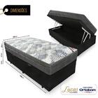 Cama Box + Baú Solteiro + Colchão Ortobom De Molas Ensacadas