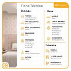 Cama Box + Cabeceira Cassis Branca E Colchão D33 Solteiro - P