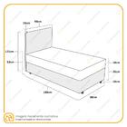 Cama Box + Cabeceira Cassis Branca E Colchão D33 Solteiro - P