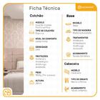 Cama Box + Cabeceira Cassis Branca E Colchão D45 Casal - Prob