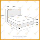 Cama Box + Cabeceira Cassis E Colchão Casal - Probel - Evolut