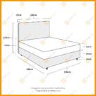 Cama Box + Cabeceira Cassis E Colchão Casal - Probel - Prodor