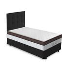 Cama Box + Cabeceira Cassis E Colchão Solteiro - Anjos -  Mag