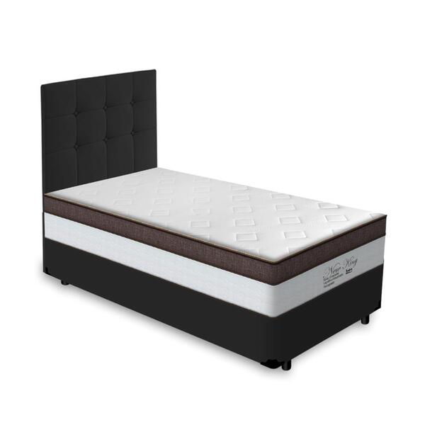 Cama Box + Cabeceira Cassis E Colchão Solteiro - Anjos -  Mag