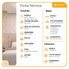 Cama Box + Cabeceira Cassis Marrom E Colchão De Espuma D28 So