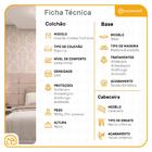 Cama Box + Cabeceira Cassis Preta E Colchão D45 Solteiro - Pr