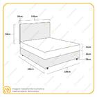 Cama Box + Cabeceira Painel E Colchão De Molas Airtech Casal