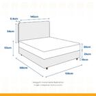 Cama Box + Cabeceira Painel Iris + Colchão Casal Classic Supe