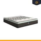 Cama Box + Cabeceira Painel Iris E Colchão De Molas Ensacadas