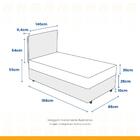 Cama Box + Cabeceira Painel Iris E Colchão De Solteiro - Clas