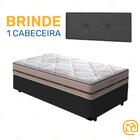 Cama Box + Cabeceira Painel Iris E Colchão De Solteiro - Clas