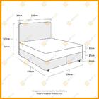 Cama Box + Cabeceira Provença E Colchão Queen - Probel - Evol