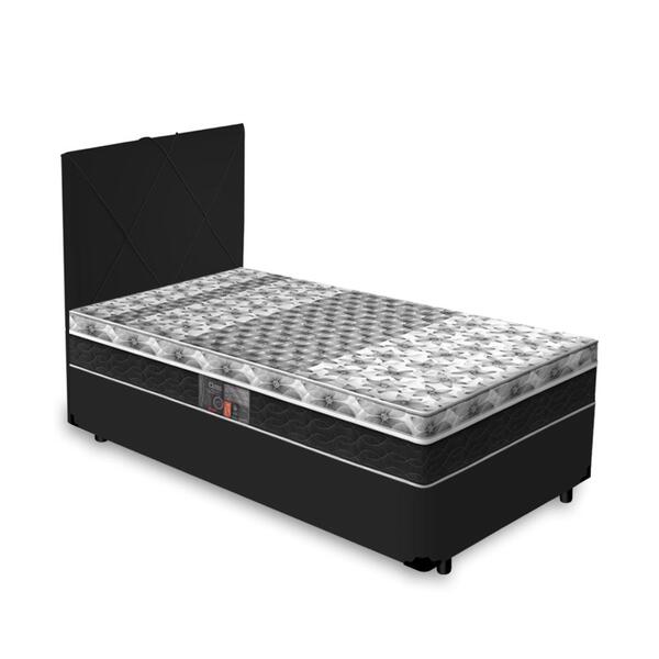 Cama Box + Cabeceira Provença E Colchão Solteiro - Castor - C