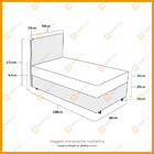 Cama Box + Cabeceira Provença E Colchão Solteiro - Probel - E