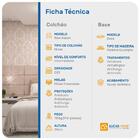 Cama Box + Cabeceira Provença Preta E Colchão Queen - Comfort