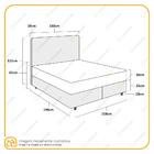 Cama Box + Cabeceira Provença Preta E Colchão Queen - Comfort