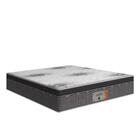 Cama Box + Cabeceira Provença Preta E Colchão Queen - Comfort