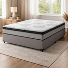 Cama Box + Colchão Anjos de Espuma D33 Pillow In Ortosleep Qu