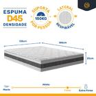 Cama Box + Colchão Anjos De Espuma D45 Double Face Air Pro Fo