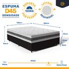 Cama Box + Colchão Anjos De Espuma D45 Double Face Air Pro Fo
