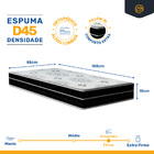 Cama Box + Colchão Anjos De Espuma D45 Pillow In Ortoconfort