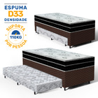 Cama Box + Colchao Anjos De Espuma D45 Pillow In Ortoconfort