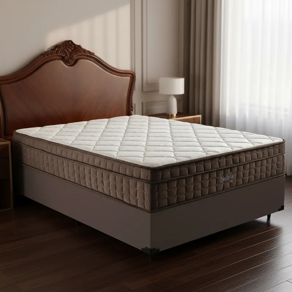 Cama Box + Colchão Anjos De Espuma D70 Pillow In Ultra Dream