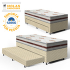 Cama Box + Colchão Anjos De Molas Ensacadas Classic + Auxilia