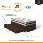 Cama Box + Colchão Anjos De Molas Ensacadas Classic + Auxilia