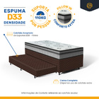 Cama Box + Colchão Anjos Espuma D33 Pillow In Ortosleep + Aux