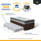 Cama Box + Colchão Anjos Espuma D33 Pillow In Ortosleep + Aux