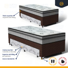 Cama Box + Colchão Anjos Espuma D33 Pillow In Ortosleep + Aux