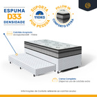 Cama Box + Colchao Anjos Espuma D33 Pillow In Ortosleep + Aux