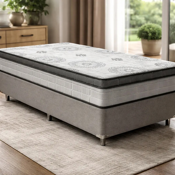 Cama Box + Colchão Anjos Espuma D33 Pillow In Ortosleep Solte